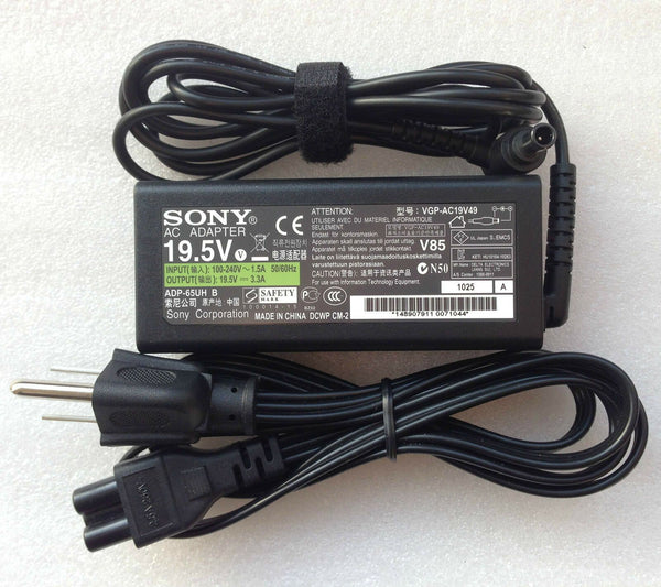 65W 19.5V 3.3A Original OEM AC Adapter Charger for Sony VAIO VGP-AC19V49 N50 V85