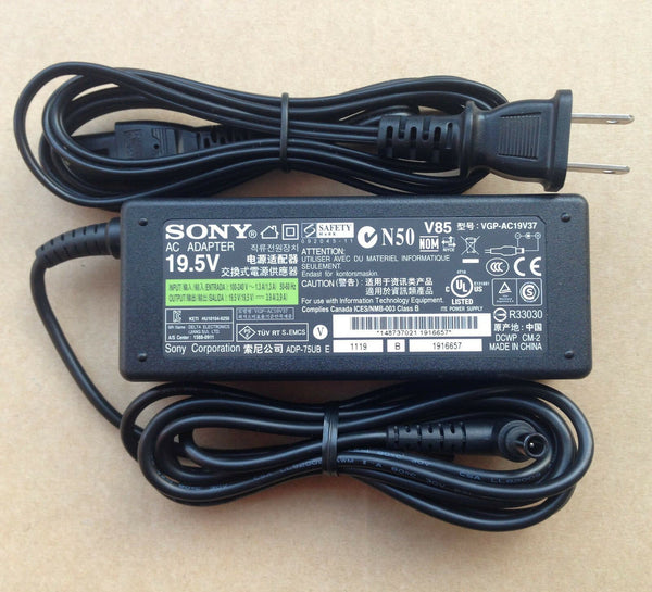 Original OEM Sony 75W Cord/Charge VAIO VGN-NW150J,VGN-NW370F,VGN-NW380F,ADP-75UB