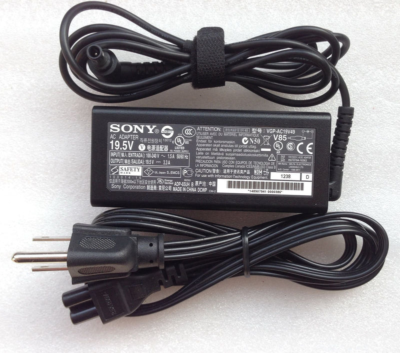 Original OEM Sony 65W AC/DC Adapter for Sony VAIO Tap 20 SVJ20215CDW,VGP-AC19V49