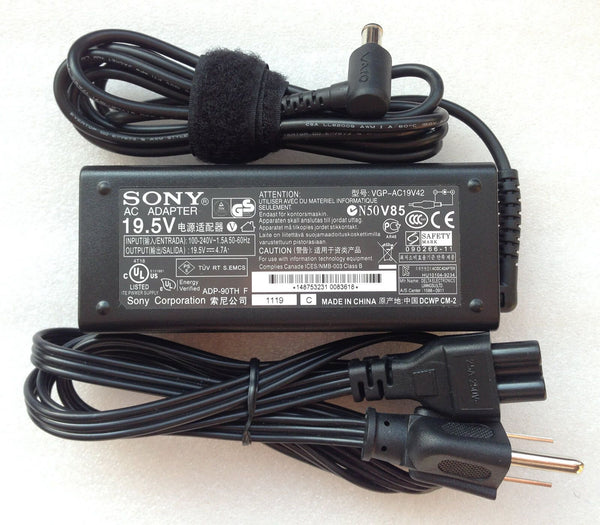 @Original Genuine OEM 90W AC Adapter Charger for Sony Vaio VPCEB-47GM VPCEA47FX