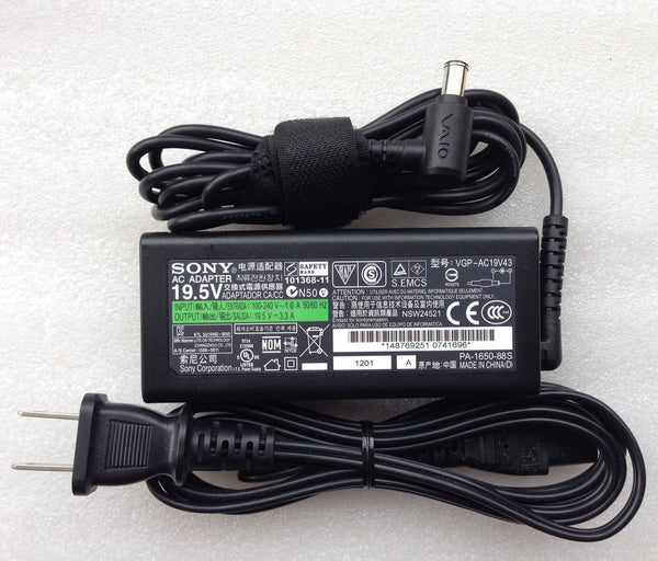 65W 19.5V 3.3A Original AC Adapter Charger/Cord Fr Sony VAIO VGN-E VGN-SR Series