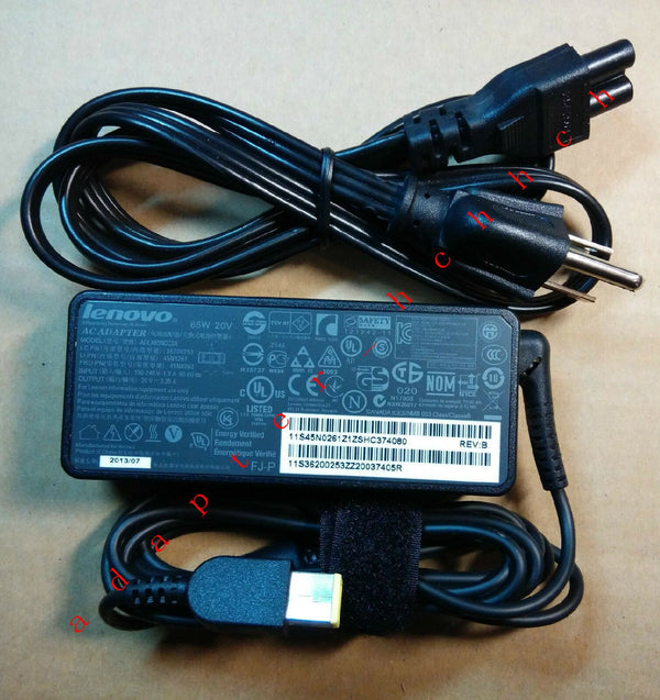 New Original Genuine OEM Lenovo 65W 20V 3.25A Charger IdeaPad S410P Touch Laptop