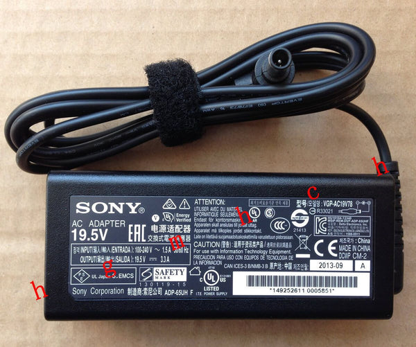 New Original Genuine OEM 65W AC Adapter for Sony Vaio Fit15A SVF15N17CXB Flip PC