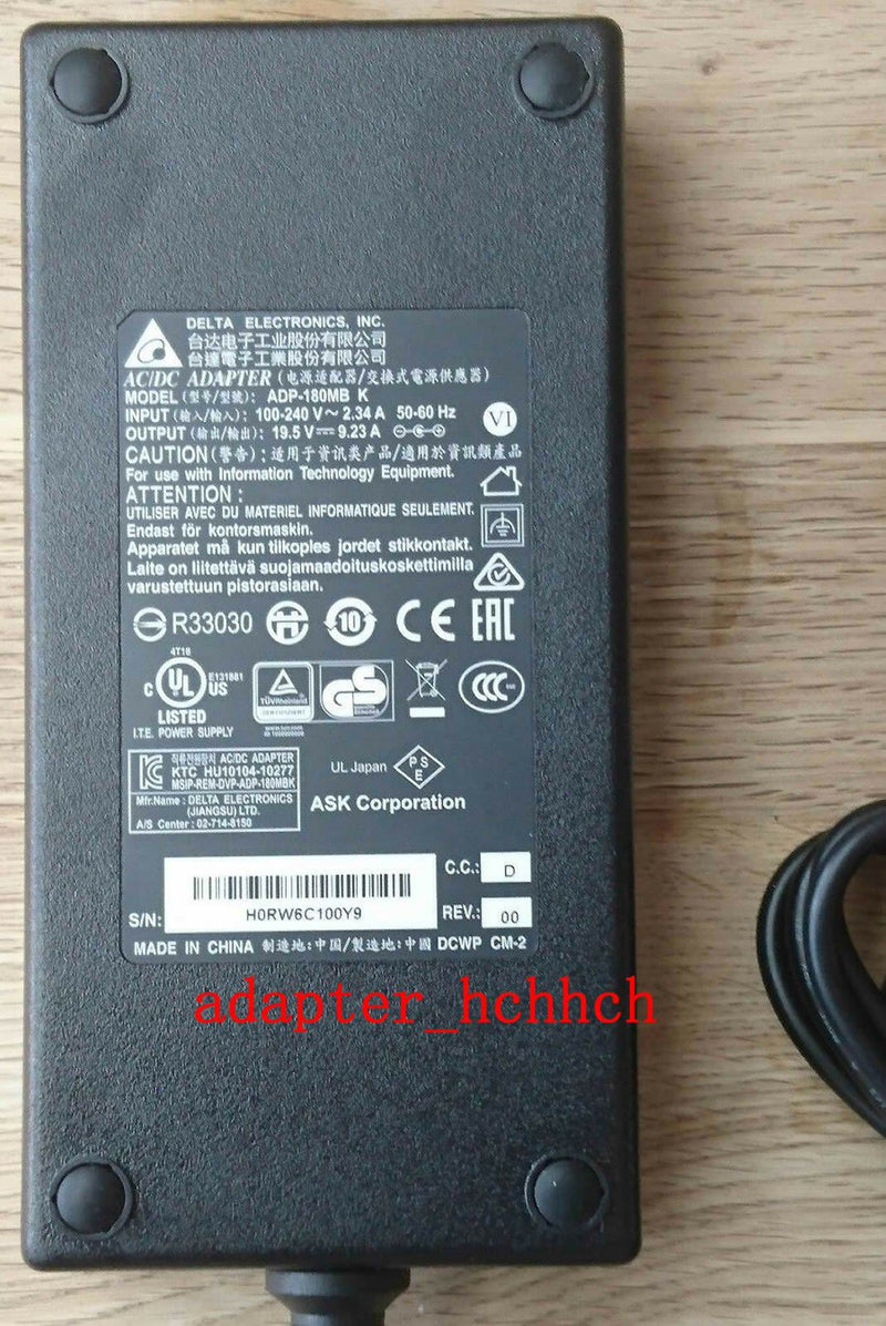 Original OEM Delta 180W 19.5V AC Adapter for Clevo P950HR ADP-180MB K,A15-180P1A