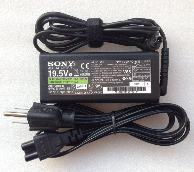 Original Genuine OEM Sony 65W AC Power Adapter for Sony VIAO VPCEL2S1E Notebook