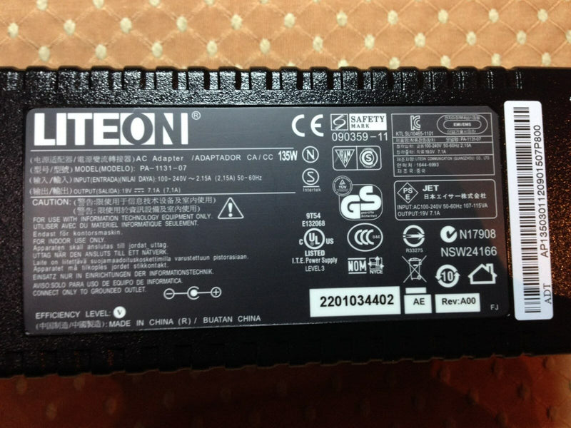 @Original OEM Liteon Acer 135W 19V AC Adapter for Aspire VN7-591G-74LK Notebook