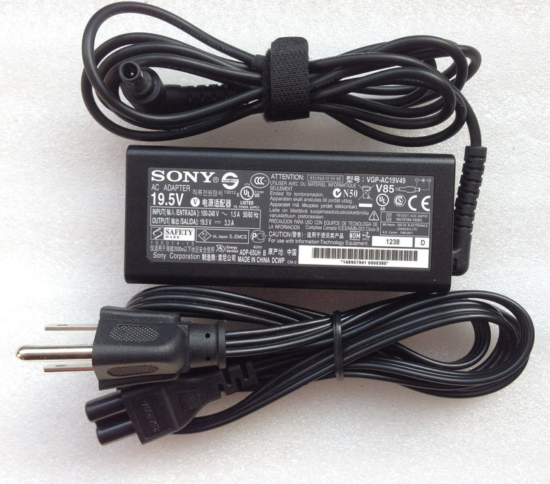 New Original Genuine OEM Sony 65W AC Adapter for Sony VIAO SVZ1311EGXX Notebook