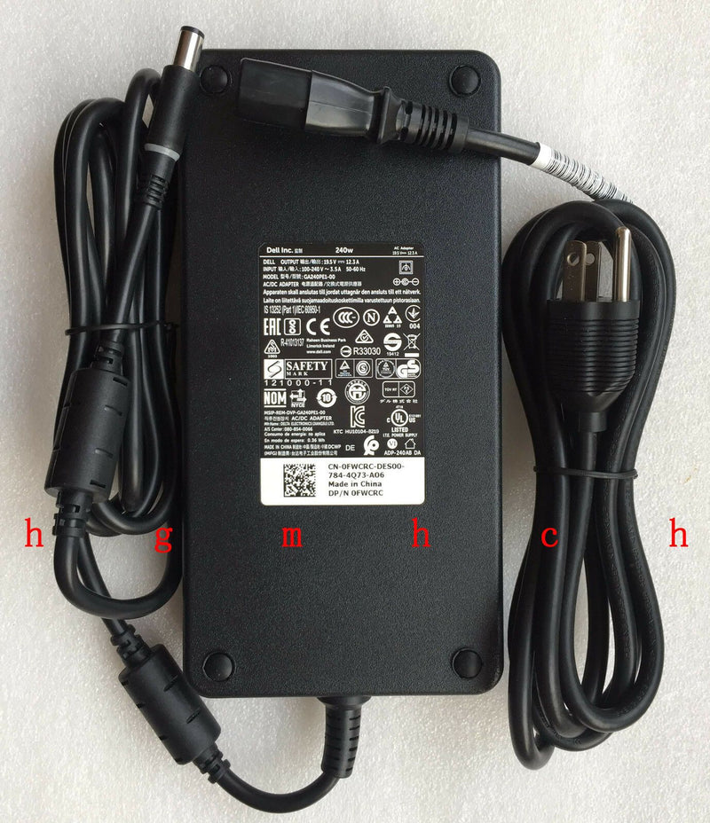 Original OEM Dell 240W AC Adapter&Cord for Dell Precision M7720/i7-6820HQ Laptop