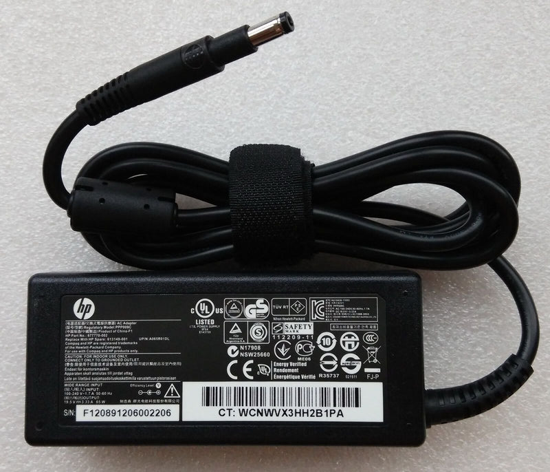 Original Genuine 19.5V 3.33A 65W AC Adapter Fr HP Spectre XT Ultrabook 13t-2000