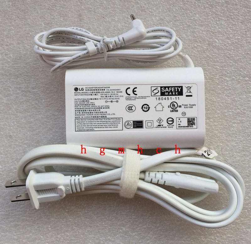 New Original Genuine OEM LG AC/DC Adapter&Cord for LG gram 14Z90N-VR50K Notebook