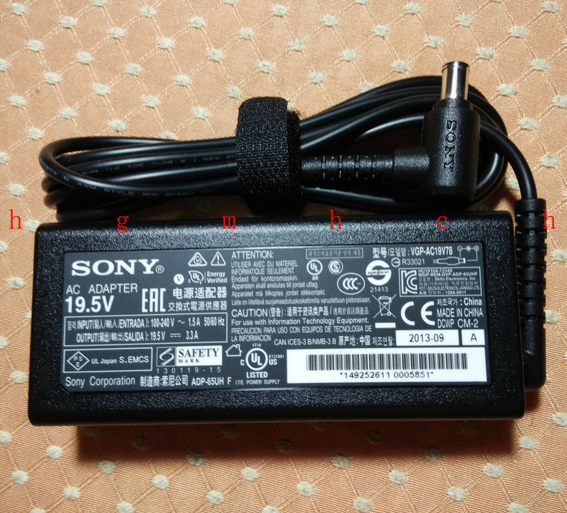 New Original Genuine OEM Sony AC Adapter Charger Vaio Fit 15A SVF15NB1GL Flip PC