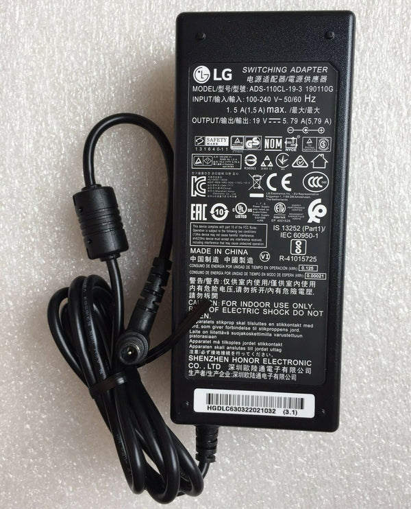 Original LG 32GK850G LED Monitor,ADS110CL-19-3,19011G 19V 5.79A AC Adapter&Cord