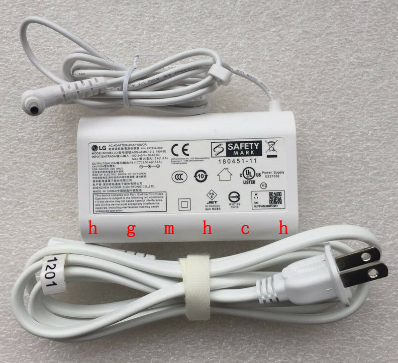 Original LG gram 17Z990-R.AAS8U1,ADS-48MS-19-2,19048E 48W 19V AC/DC Adapter&Cord