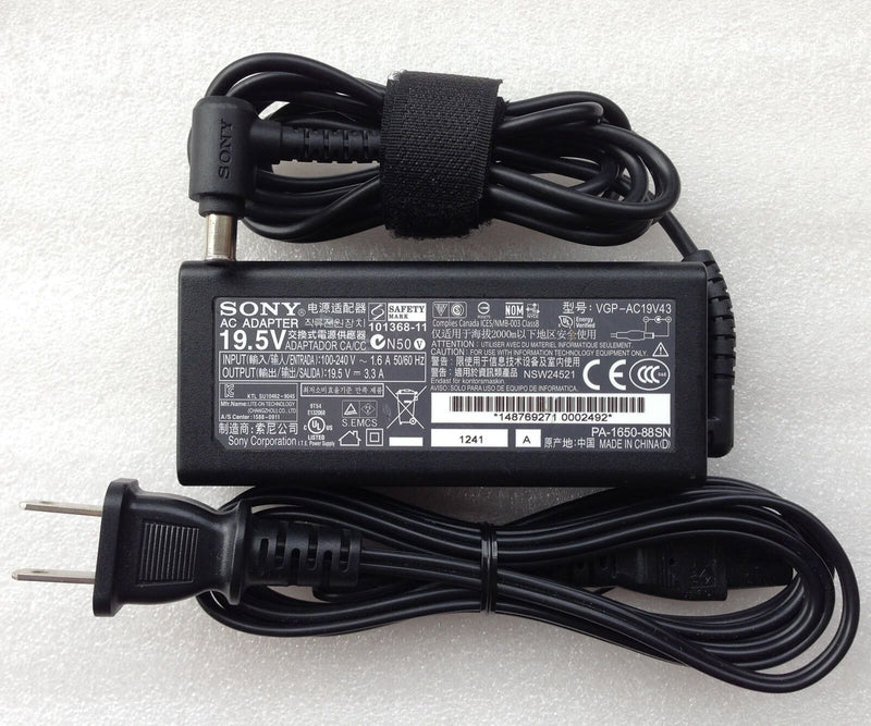 @Original Sony 19.5V AC Adapter&Cord for Sony Vaio VPCEE28FX,VPCEE29FX,VPCEE31FX