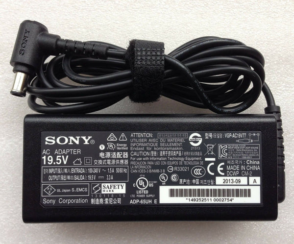 Original Genuine OEM Sony VGP-AC19V77 Cord/Charge Vaio Fit15E SVF15323CXW Laptop