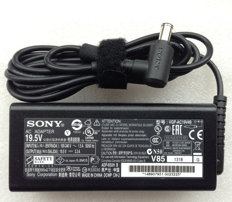 Original Genuine OEM Sony 65W AC Power Adapter for Sony VIAO VPCS12X9E Notebook