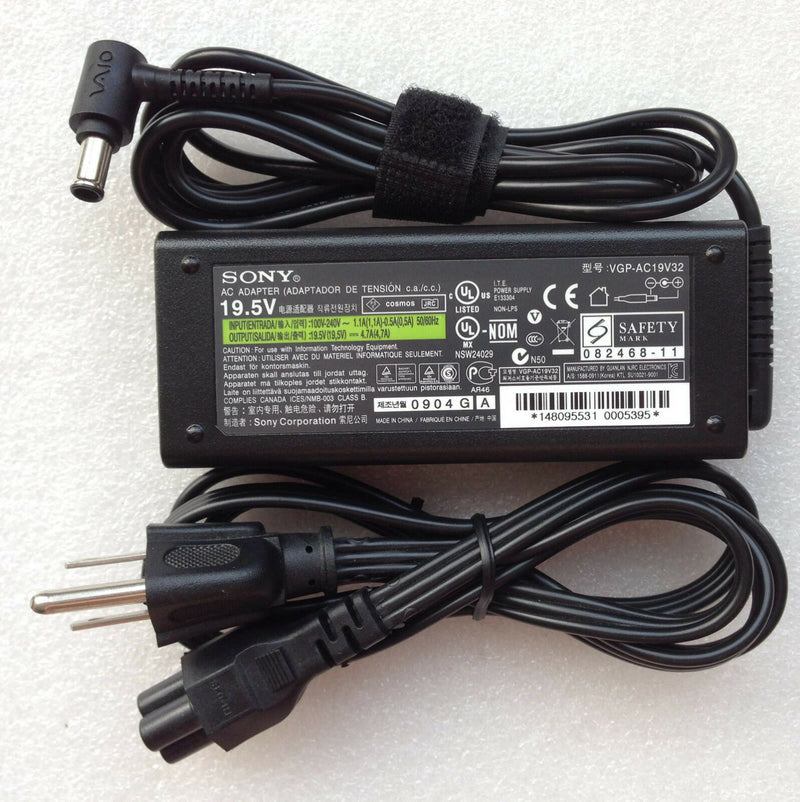 Original Genune OEM AC Adapter for Sony VAIO SVS151A11U,VGP-AC19V42,VGP-AC19V32