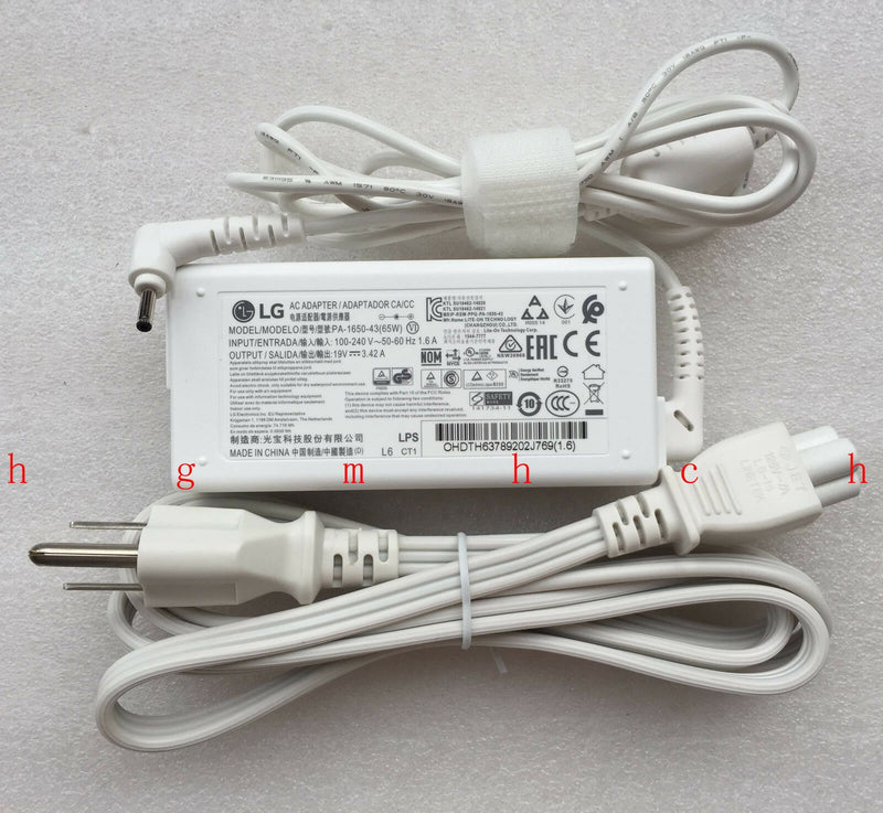 Original OEM LG 65W 19V AC Adapter for LG gram 14Z970-U.AP51U1 Ultra PC Notebook