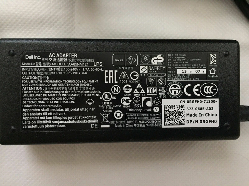 New Original OEM Dell 19.5V 3.34A 65W AC Adapter for Dell Inspiron i3543-7000sLV