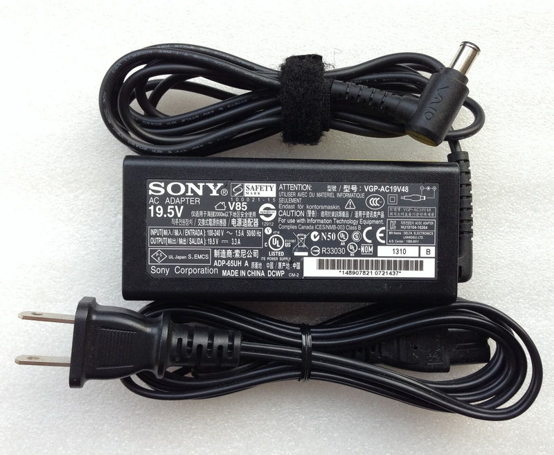 Original Genuine OEM 65W AC Adapter for Sony Vaio Fit 15 SVF15A17CDB Notebook PC