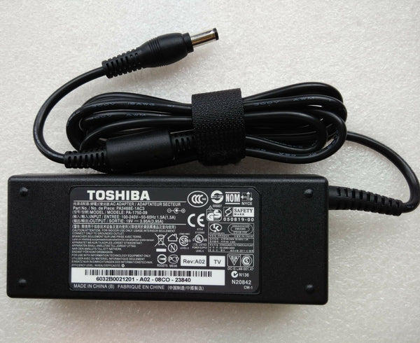 Original Genuine Toshiba ADP-75SB AB AC/DC Adapter+Power Cord Charger 19V 3.95A