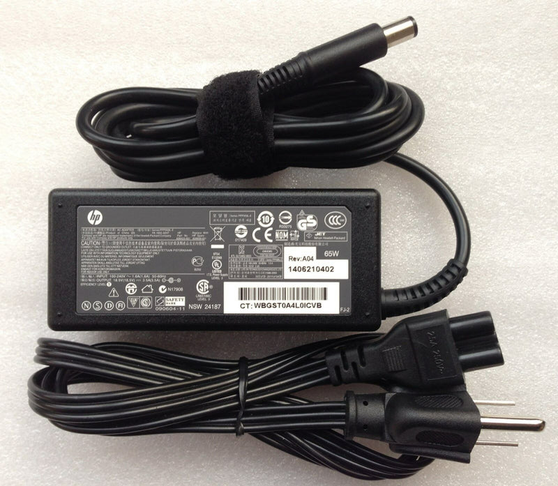 Original OEM HP 65W Smart AC Adapter+Cord for HP ProBook 450 G1,G4T52UT Notebook