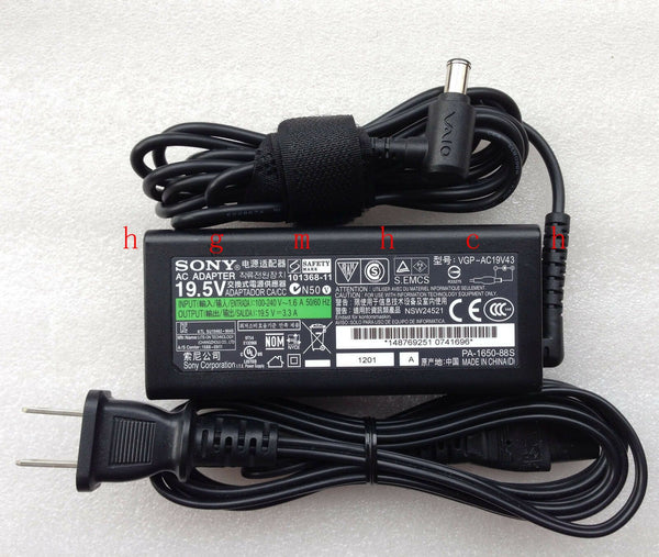 Original OEM 65W AC/DC Adapter for Sony Vaio SVF15A1M2EB,SVF15A1M2ES,SVF15A1S2ES