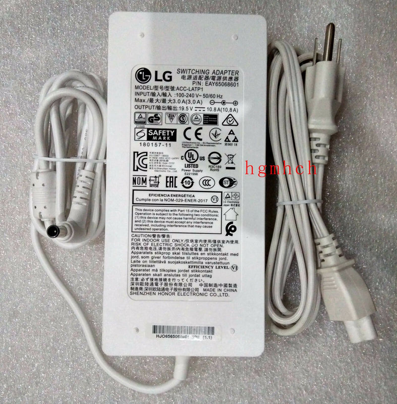 Original LG 19.5V 10.8A AC/DC Adapter for LG 32UL950-W IPS LED Monitor,ACC-LATP1