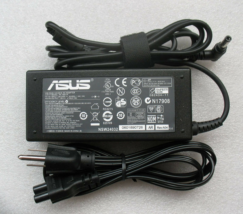 New Original OEM 90W AC/DC Adapter Cord for ASUS A/K/U/X/F/S/Z PA-1900-34 Laptop