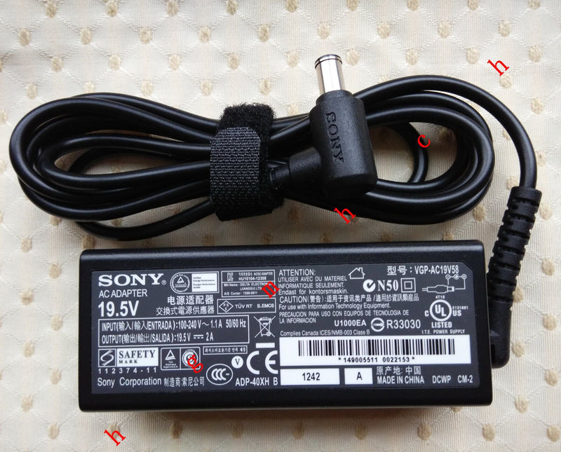 @Original Genuine OEM Sony 19.5V 2A AC Adapter for Sony VAIO SVT131A11U Notebook