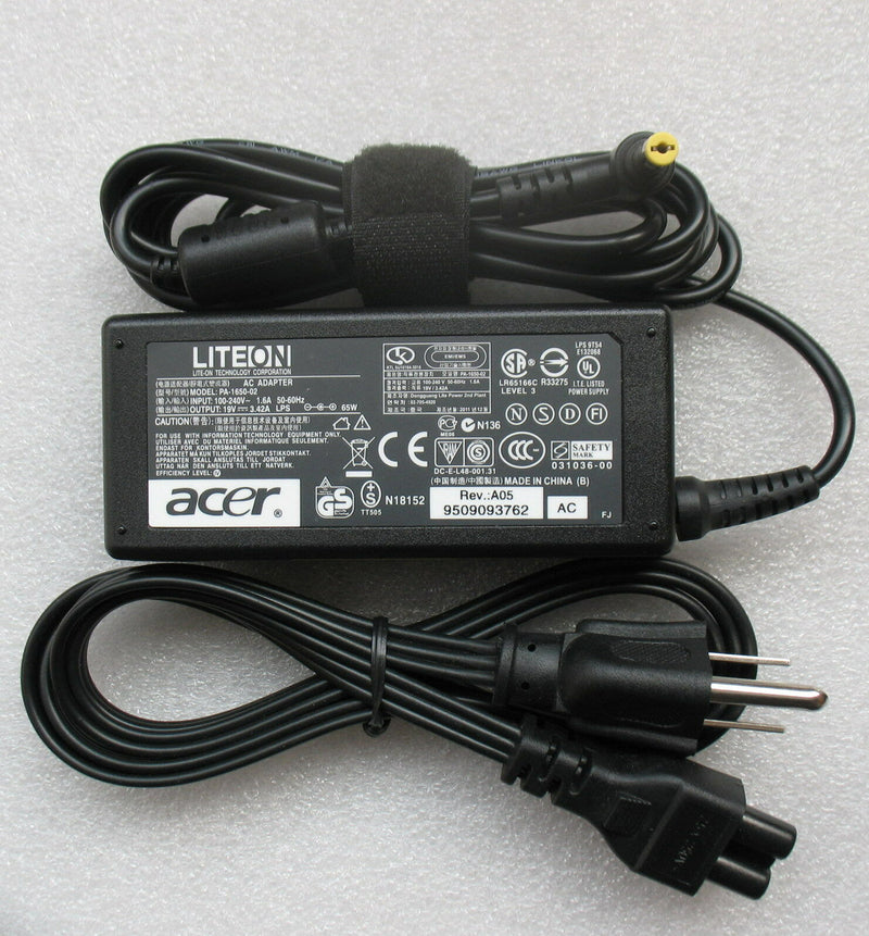 @Original Genuine OEM Acer 65W Power Cord/Charger Aspire S3-391-6423,S3-951-6675