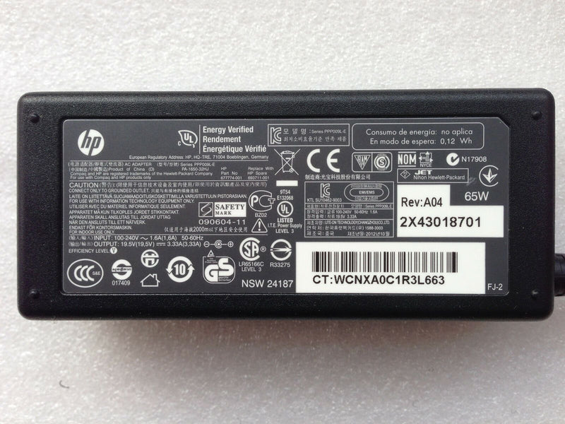 @New Original Genuine OEM HP 65W Smart AC Adapter for HP ProBook 440 G1 Notebook