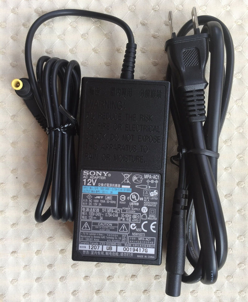 Original Sony 12V 3A AC Power Adapter&Cord for Sony EVI-HD1 Vedio Camera,MPA-AC1
