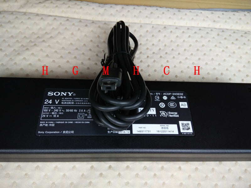 Original OEM Sony LED TV XBR-65X900E,ACDP-240E02,149311731 AC/DC Adapter&DC Cord