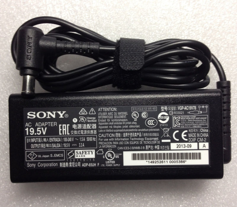 @Original Genuine OEM Sony VGP-AC19V78,149252611,65W 19.5V 3.3A AC Adapter+Cord