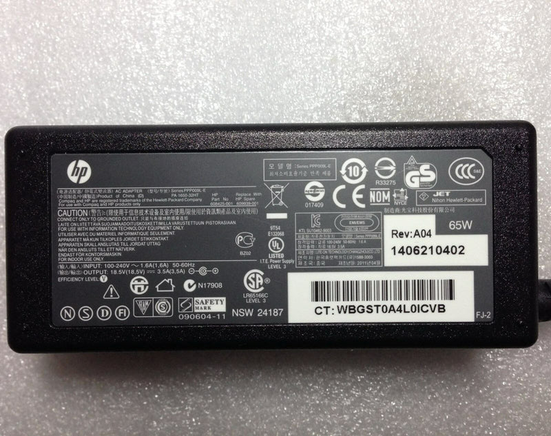 Original OEM HP 65W AC Adapter for HP ProBook 4530s,i5-2450M,i5-2430M Notebook
