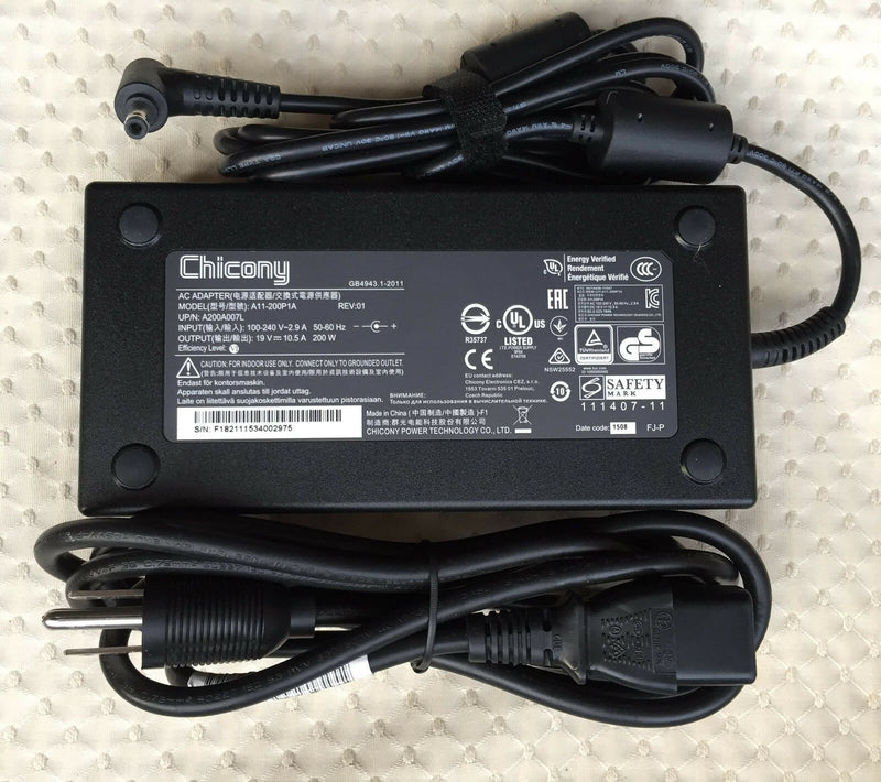 @Original OEM Chicony 200Watt 19V 10.5A AC Adapter for XOTIC Sager NP8176 Laptop