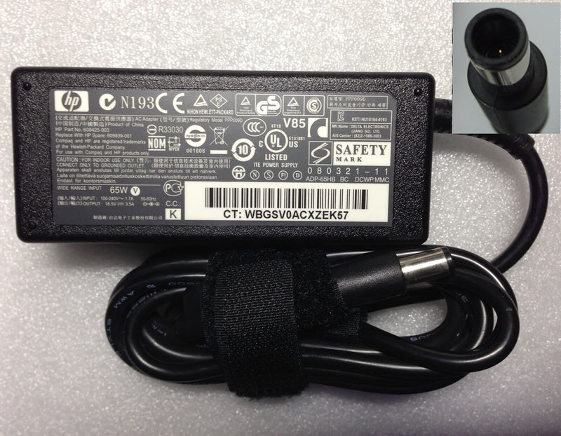 @Original OEM HP 18.5V 65W N193 609939-001 AC Power Adapter Battery Charger cord