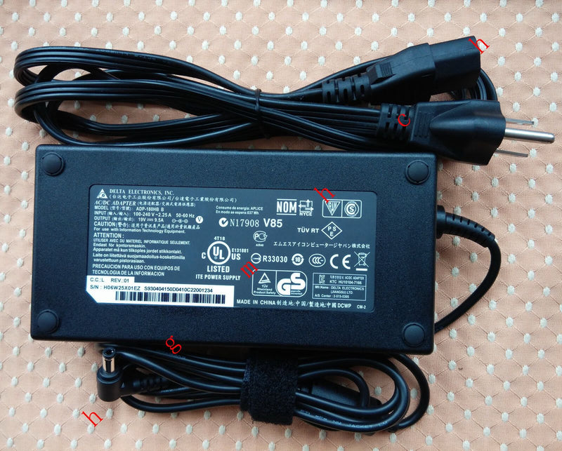 @Original OEM Delta 180W AC Adapter for Sager NP8258,NP8268,NP8658 Gaming Laptop