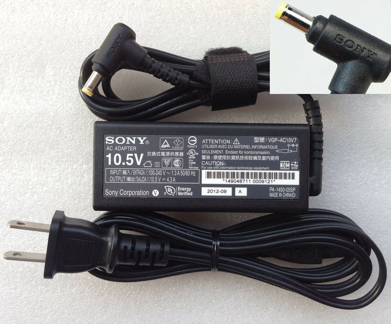 Original Sony Vaio Duo 13 SVD13219CJB VGP-AC10V7,PA-1450-05SP AC/DC Adapter&Cord